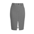 Women’s Houndstooth Denim Skirt, boutique Pencil Skirt