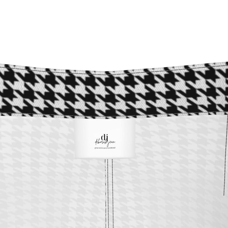 Women’s Houndstooth Denim Skirt, boutique Pencil Skirt